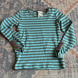Matilda Jane Striped Long Sleeve Top with Button Accents